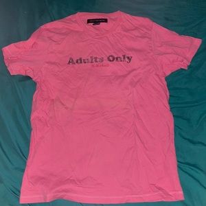 French Connection Pink “Adults Only” size small t shirt OAC